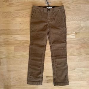 New authentic Burberry boy corduroy pants brown sz 6-8